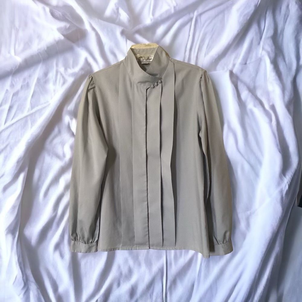 VTG LA Blouse Pleated Top Size: 12